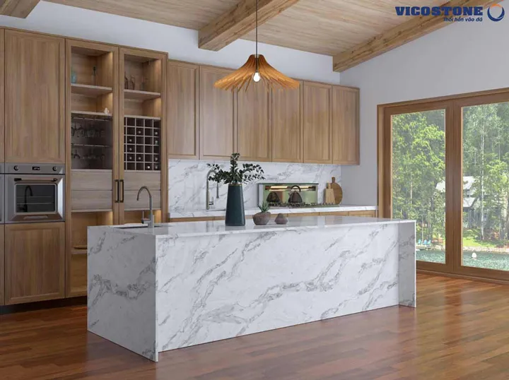 Đá VICOSTONE Amarcord BQ9500 trang trí tường bếp