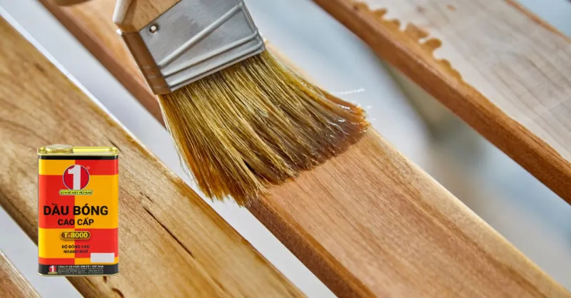 Đánh bóng nội thất gỗ bằng dầu bóng T8000