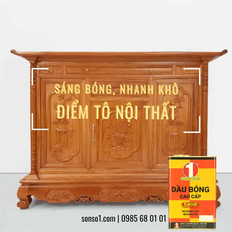 Đánh bóng các món đồ nội thất như bàn, ghế, tủ kệ