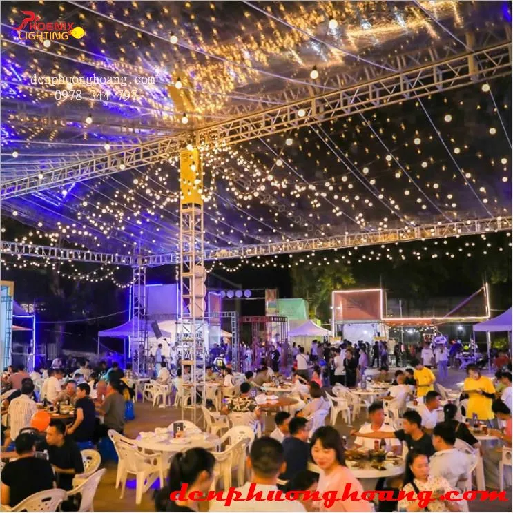 Dây đèn LED trang trí tiệc ngoài trời