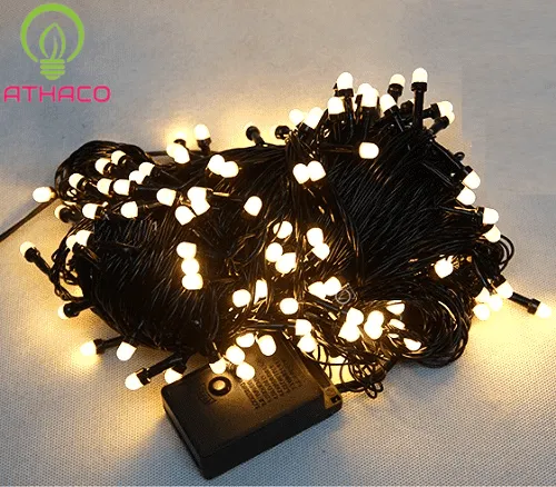 Dây đèn nháy 50m trang trí cây hoa đào ngày Tết