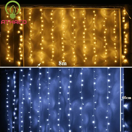 Dây đèn thả rèm trang trí ban công ngày Tết đẹp