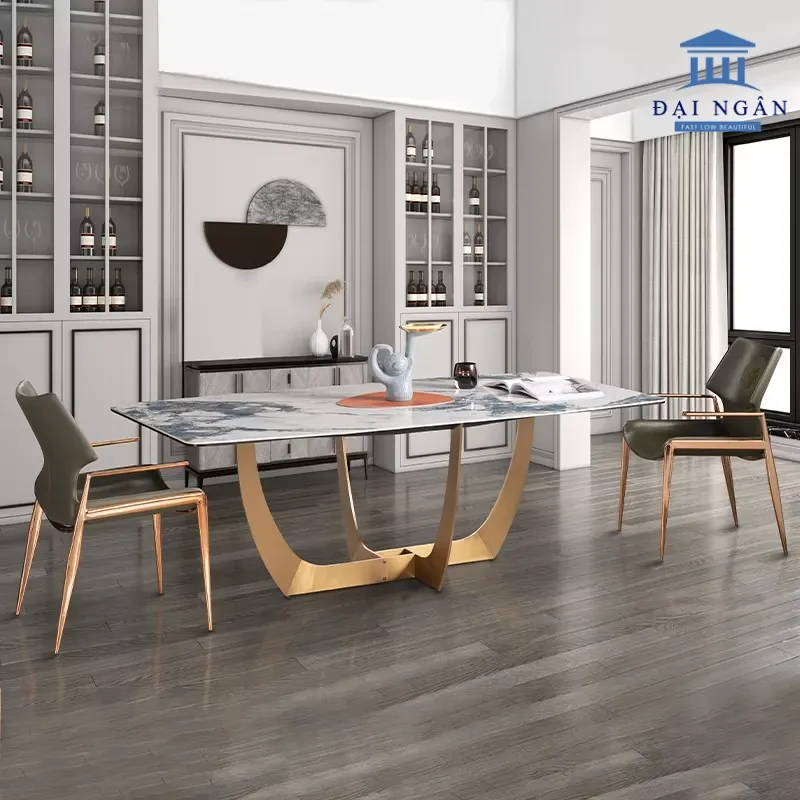 Bố trí không gian với bộ bàn ghế inox hài hòa