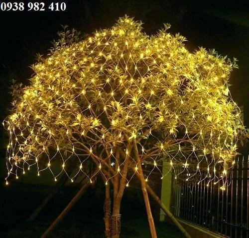 Đèn led lưới trang trí cây Hoa Mai Tết đẹp