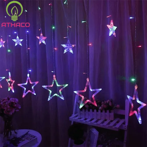 Đèn rèm sao trang trí ban công ngày Tết đẹp