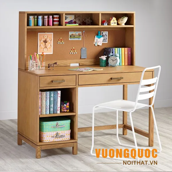 Các ưu điểm nổi bật của bàn học sinh bằng gỗ tích hợp giá sách
