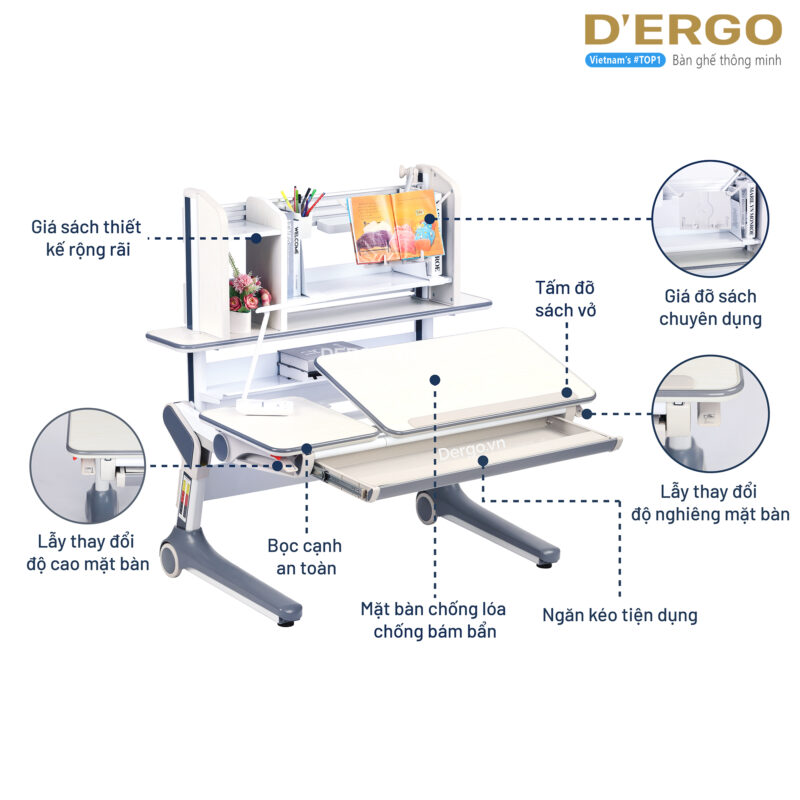10 Mẫu Bàn Học Cho Bé Lớp 1 Chuẩn Ergonomic Và Bí Quyết Chọn Lựa Hoàn Hảo
