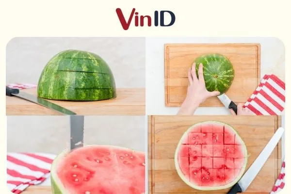 Chỉ mất vài phút bạn đã có đĩa dưa hấu hình vuông giải nhiệt cơ thể rồi