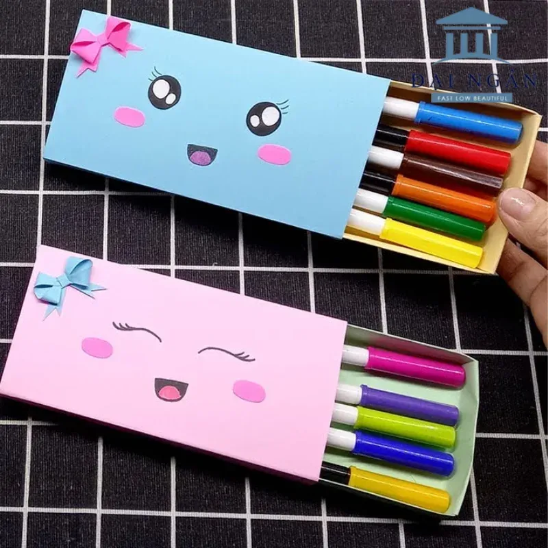 cách trang trí bàn học bằng giấy sáng tạo nhâats