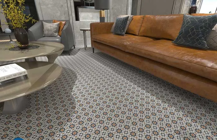 Gạch bông lát nền phòng khách