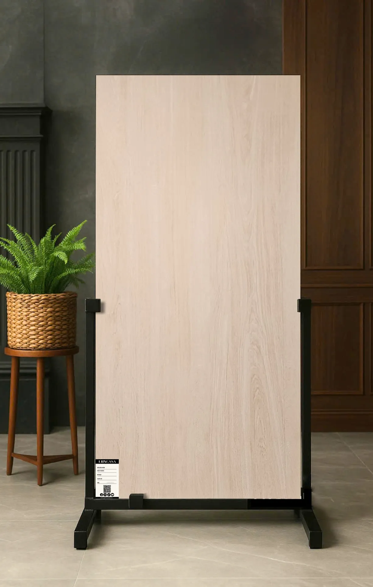 Gạch chiếu nghỉ cầu thang 60x120x2cm giả gỗ đảm bảo sự chắc chắn và vẻ đẹp vượt thời gian