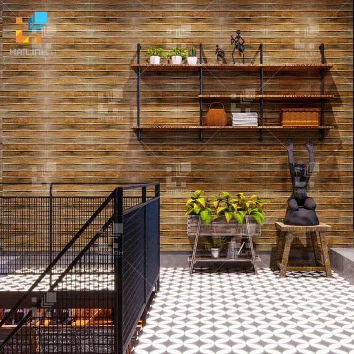 Phòng khách phong cách vintage với gạch bông