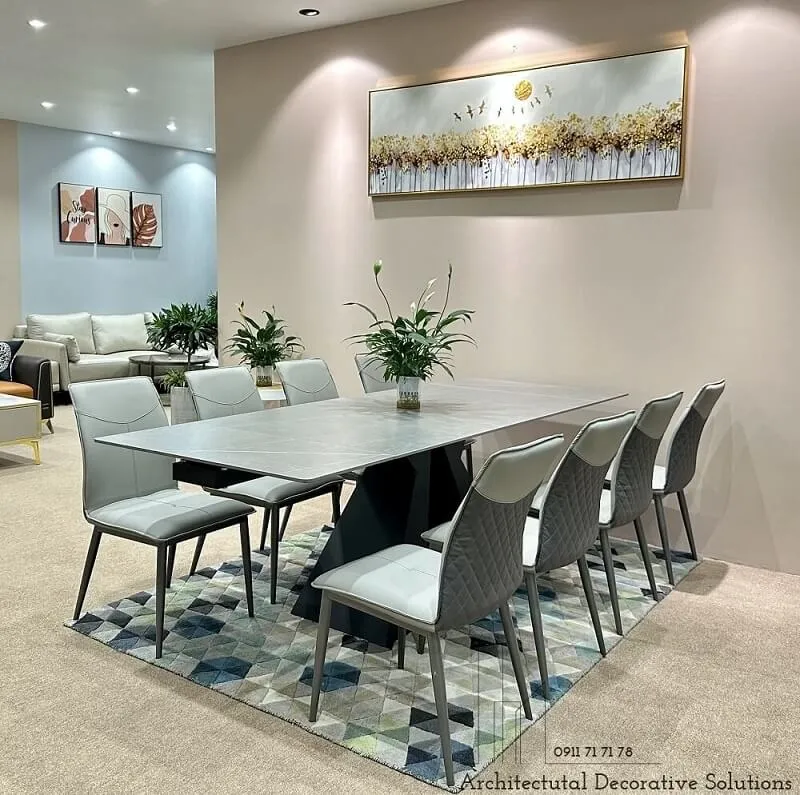 Ghế ăn bọc da cao cấp, sản phẩm thường đi kèm bàn ăn thông minh mặt đá