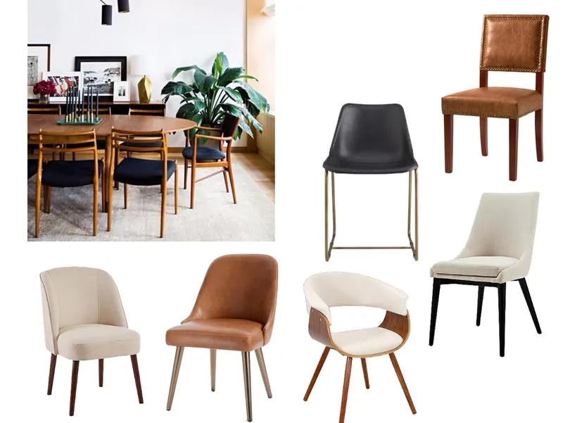 Vật liệu ghế ăn đa dạng