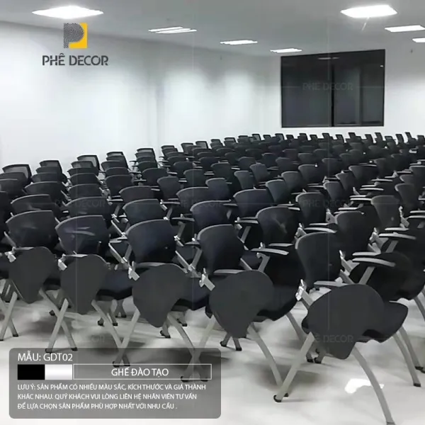 Ghế đào tạo GDT02 với khung chắc chắn và thiết kế hiện đại
