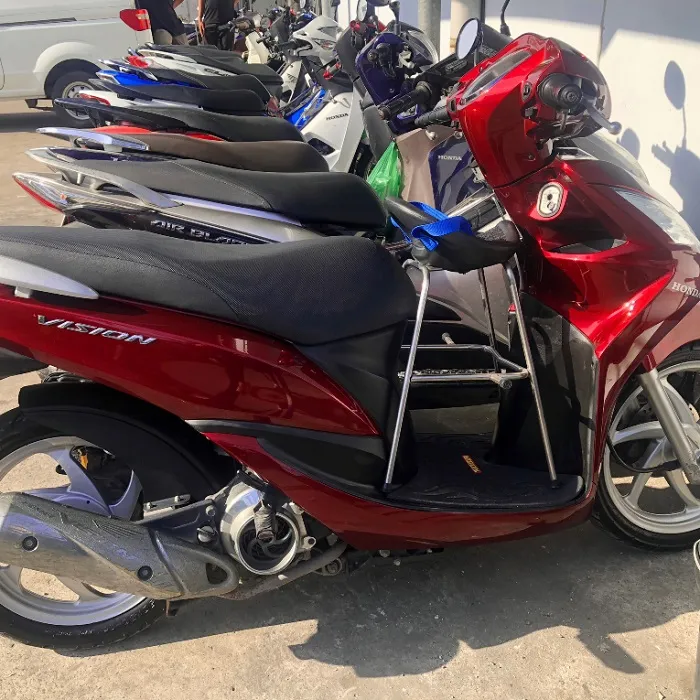 Ghế đôn chân inox ngồi xe máy Vision cho bé