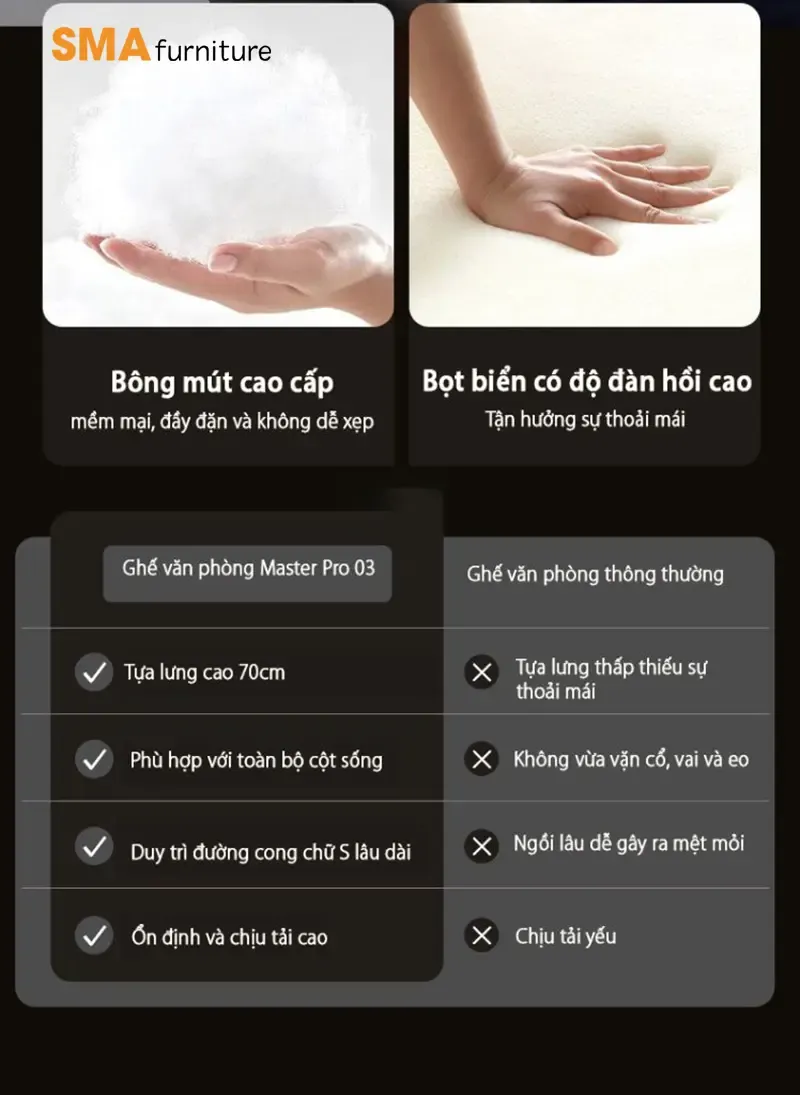 Ghế giám đốc cao cấp nhập khẩu có chất lượng vượt trội