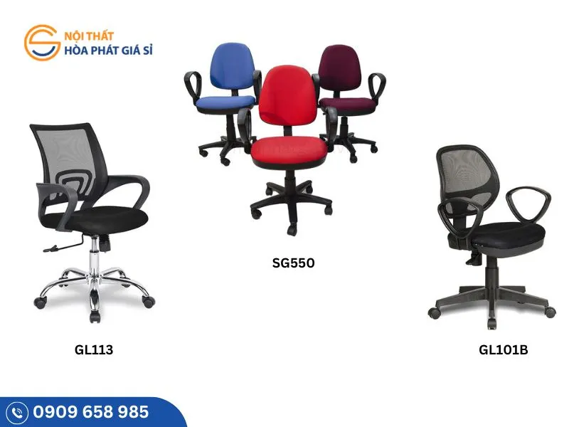 Ghế nhân viên văn phòng giá rẻ, thiết kế tinh gọn