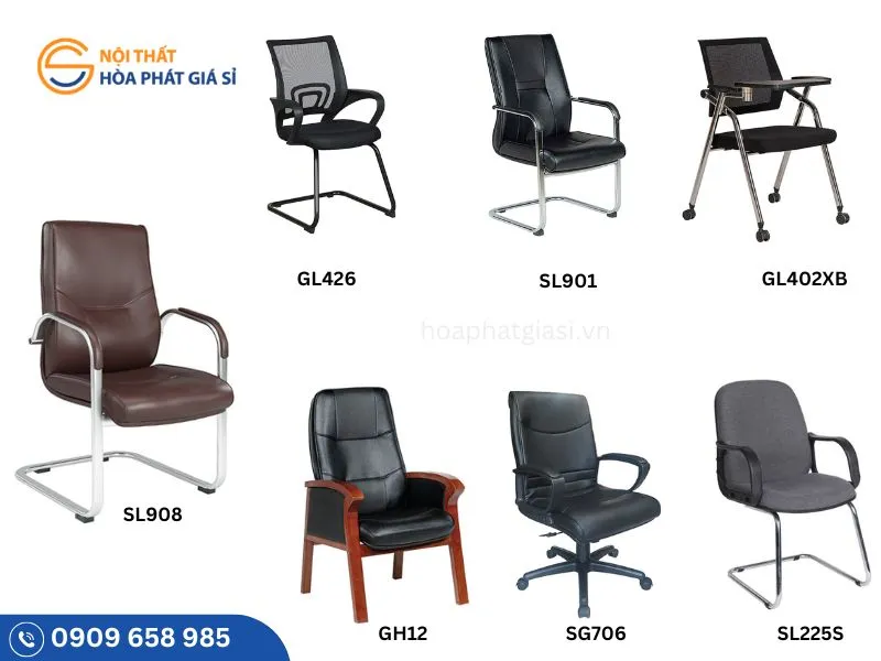 Các mẫu ghế phòng họp chân quỳ sang trọng và tinh tế