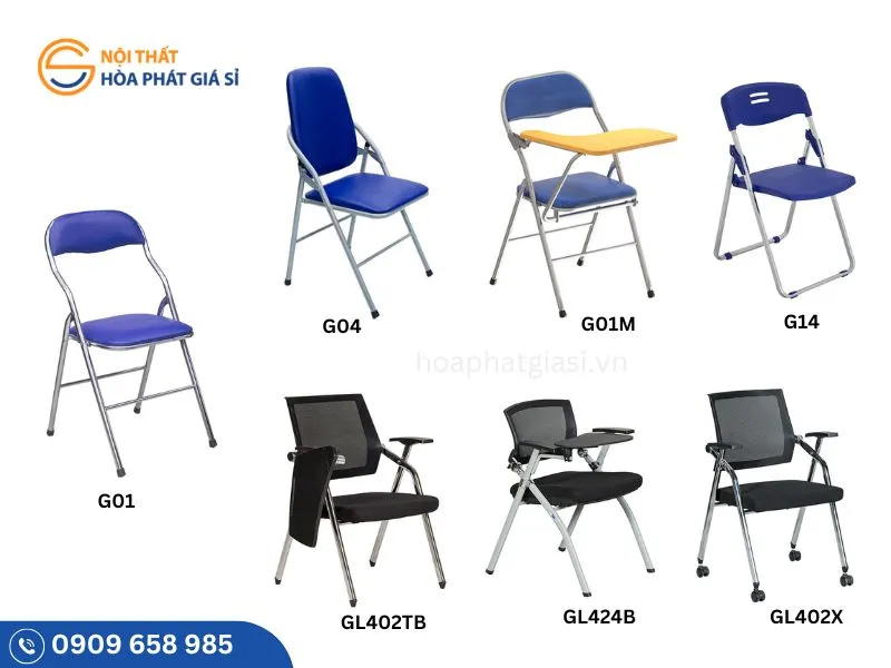 Ghế xếp văn phòng gấp gọn, tiết kiệm diện tích hiệu quả