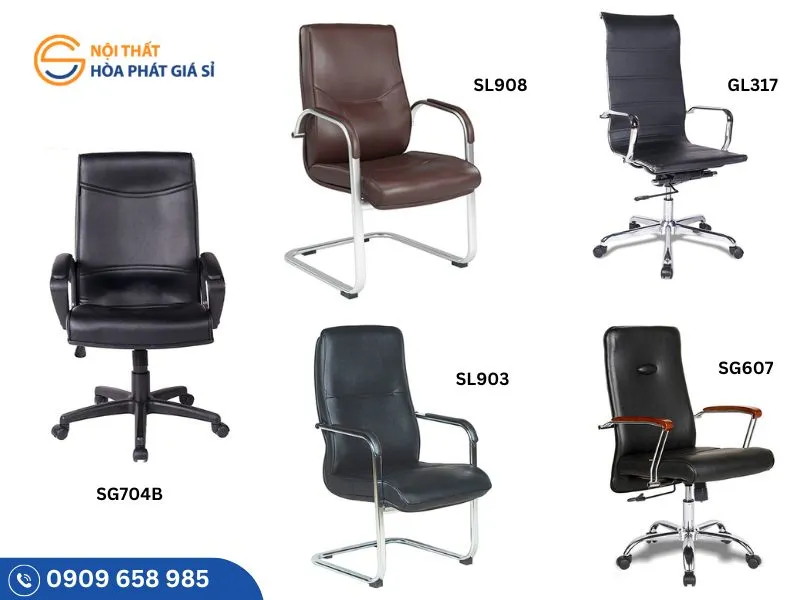 Ghế chân quỳ bọc da sang trọng cho phòng họp hoặc văn phòng