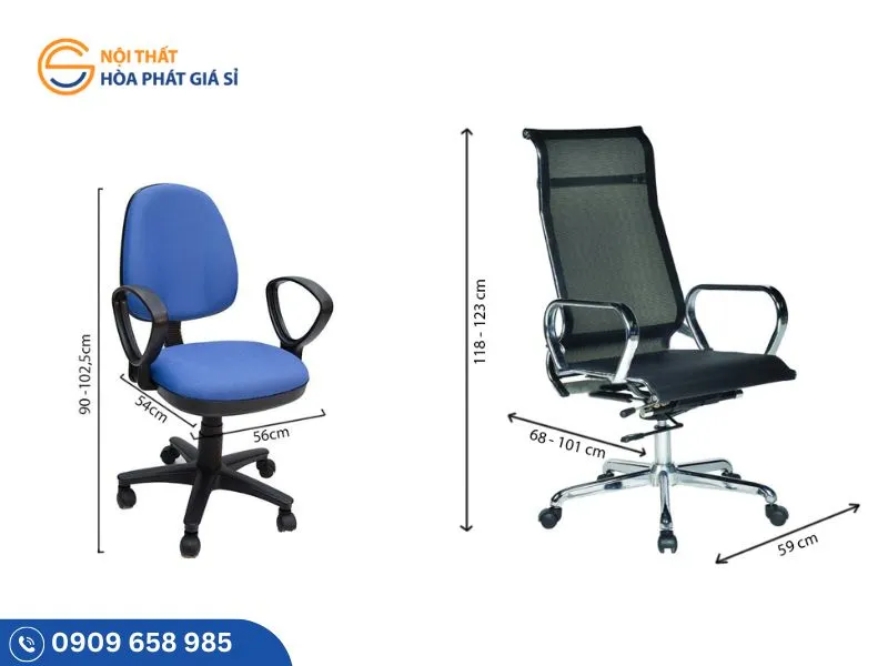 Ghế làm việc điều chỉnh độ cao tiện nghi, nâng đỡ cơ thể