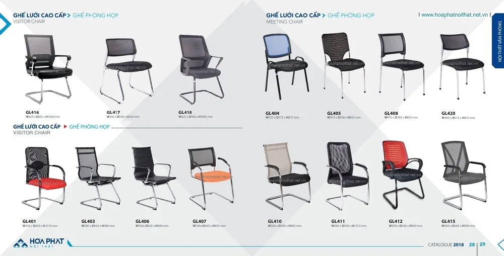 Các Mẫu Ghế Lưới Văn Phòng Hòa Phát Giá Rẻ Phân Khúc Bình Dân