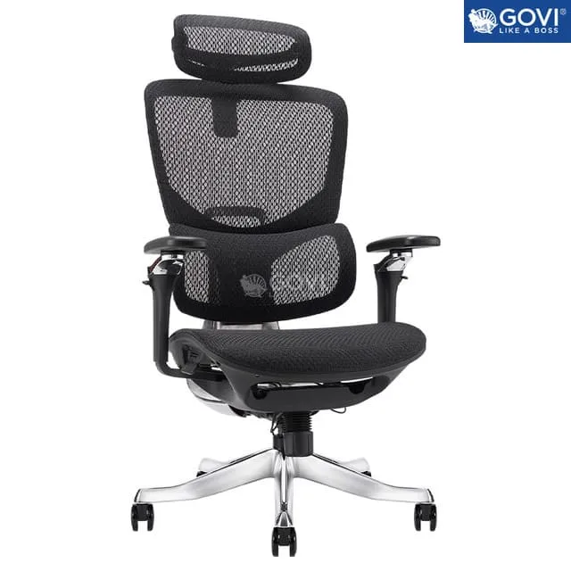 Ghế Ergonomic Govi Alpha 05 Black (5D Armrest) phù hợp cho người ngồi lâu