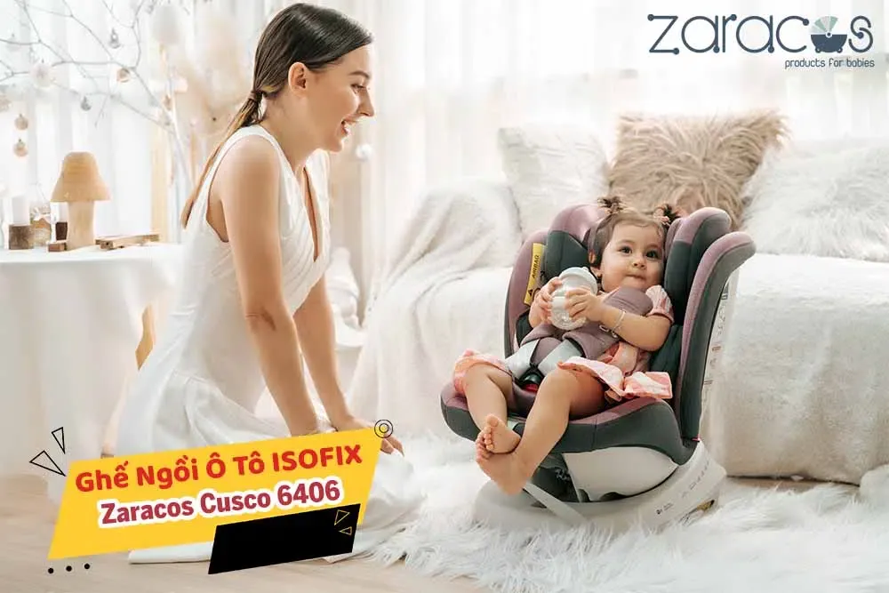 ghế oto zaracos cusco 6406 xoay 360 độ isofix