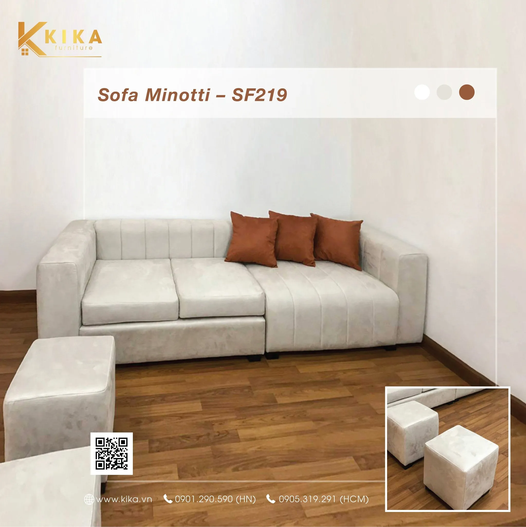 Ghế sofa Minotti cao cấp, kiểu dáng hiện đại
