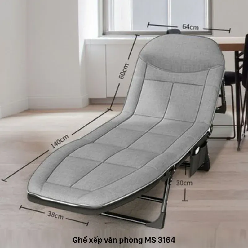 Kích thước ghế giường xếp văn phòng khi gấp gọn