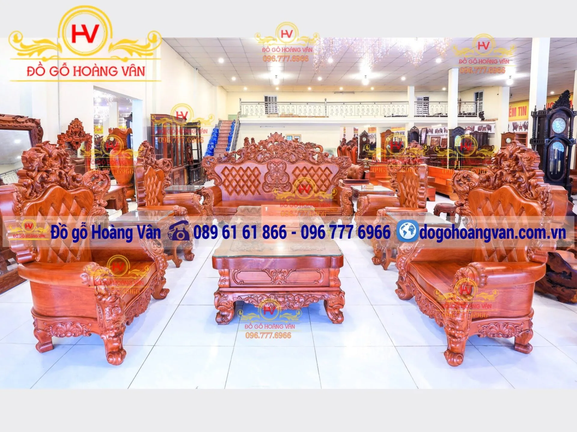 Thiết kế bàn ghế gỗ hương Đồng Kỵ 6-8-10 món