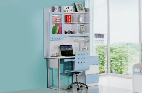 Mẫu bàn học cho bé trai lớp 1 BABY S11 màu xanh trắng