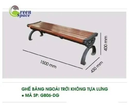 Ghế băng ngoài trời không tựa lưng