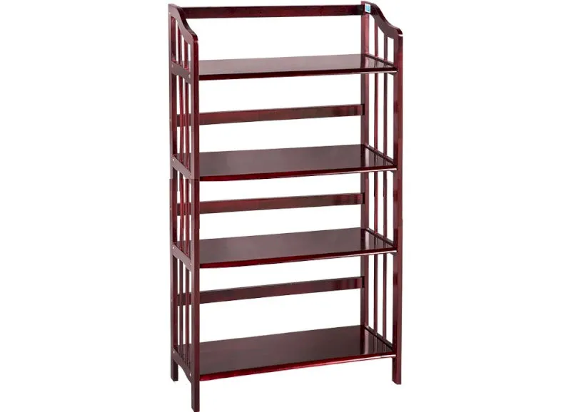 Giá sách gỗ Acacia The One TGS104 với 4 tầng, lý tưởng cho phòng khách phong cách hiện đại