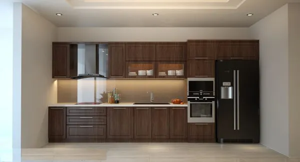 Minh họa cách đo và tính mét dài tủ bếp chữ L