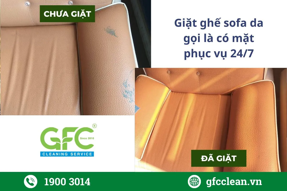 Nhân viên GFC CLEAN đang được đào tạo kỹ năng xử lý vết bẩn trên sofa vải cao cấp