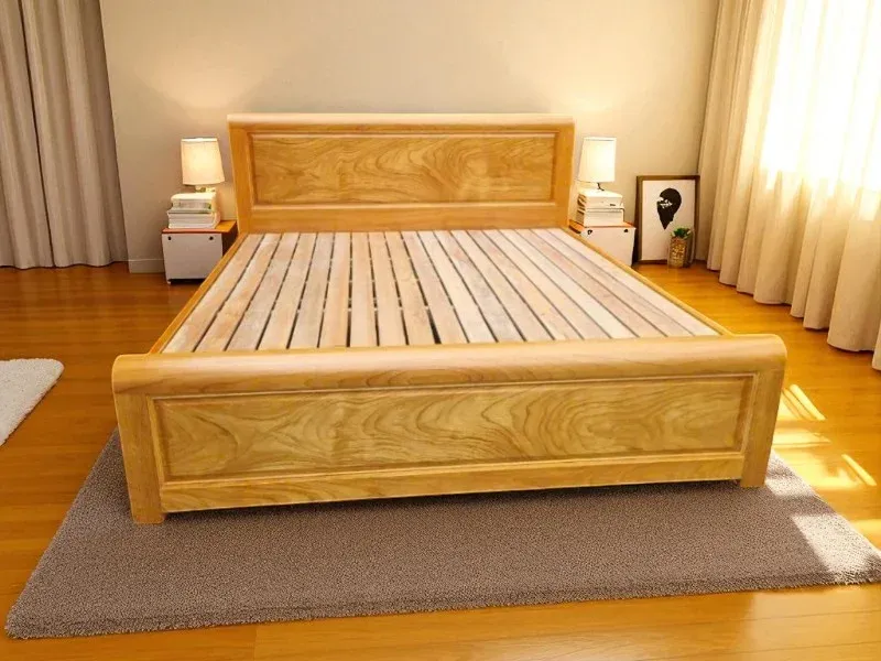 Giường có ngăn kéo ở dưới phong cách hiện đại màu trắng