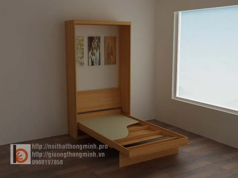 Giường được làm từ chất liệu gỗ cao cấp đảm bảo sự chắc chắn và bền đẹp khi sử dụng