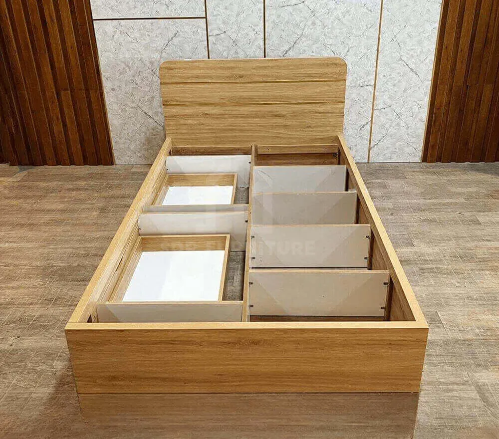 Kết cấu bên trong và khung giường gỗ 1.2m chắc chắn