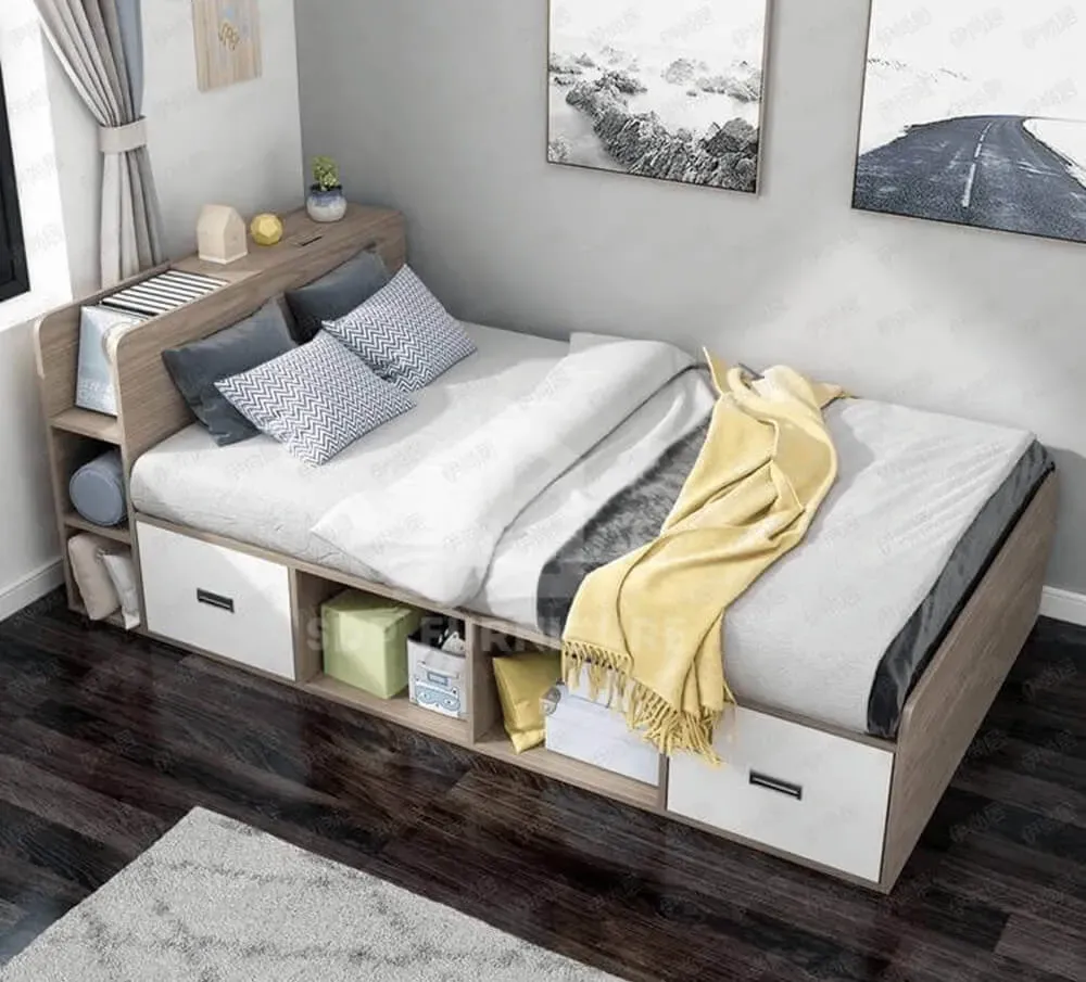 Giường gỗ 1m2 với thiết kế sang trọng và hiện đại