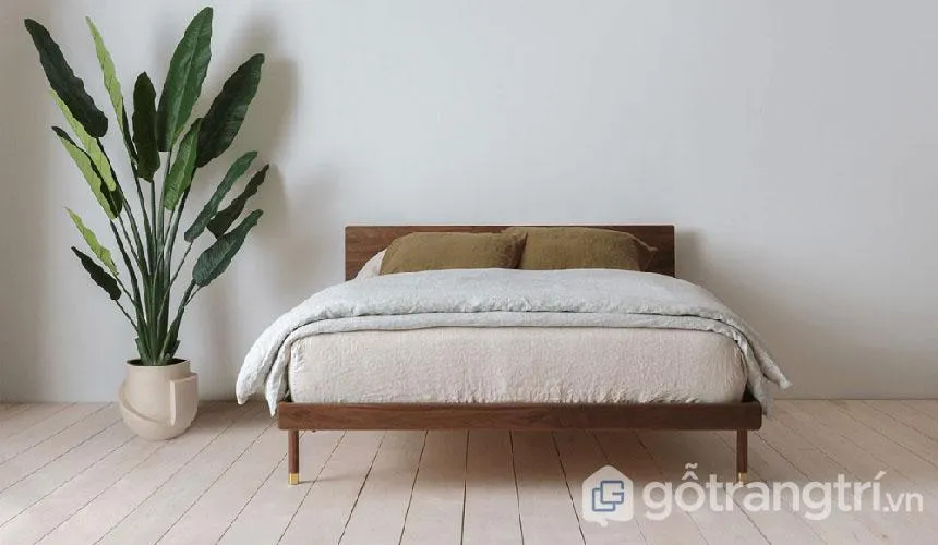 giường gỗ 4 chân cao đẹp