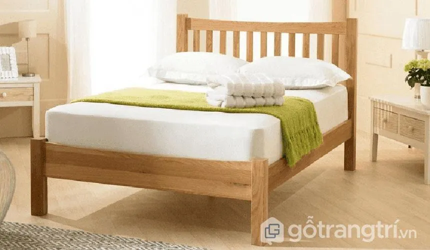 giường ngủ gỗ chân cao