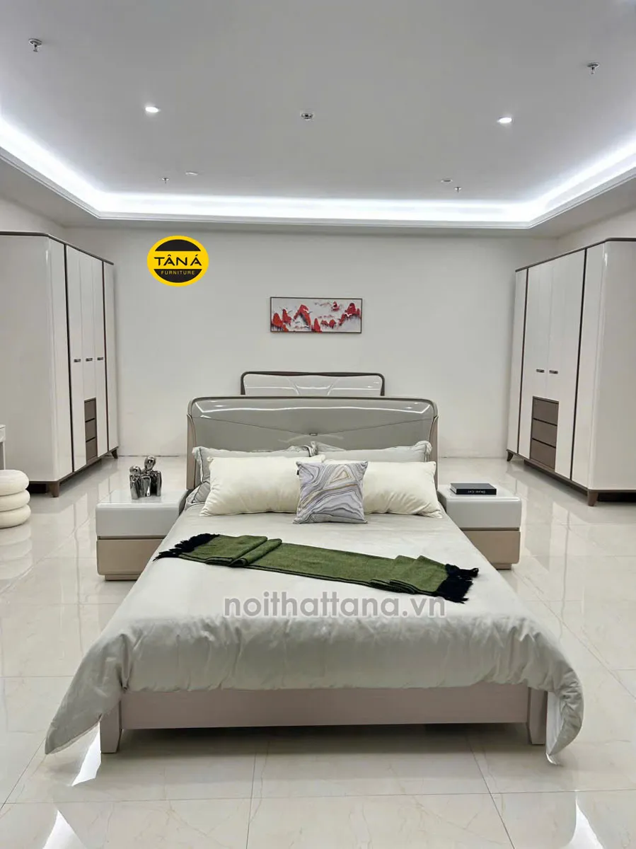Combo Giường Tủ Hiện Đại Gỗ Chống Ẩm AT-2508