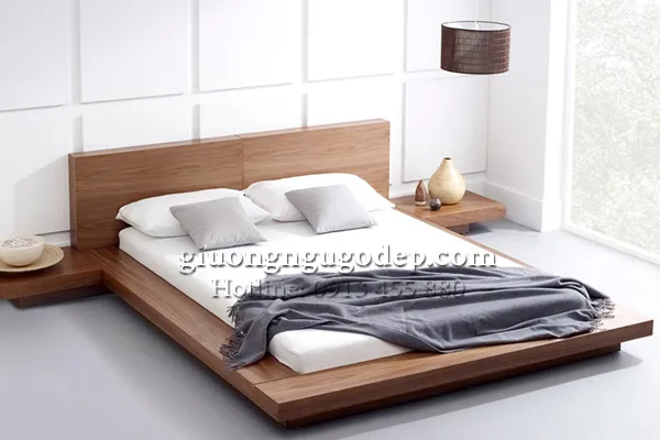 Giường ngủ kiểu Nhật bố trí vuông góc cửa sổ