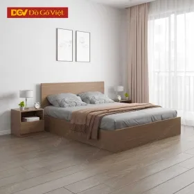 Giường Ngủ Gỗ Công Nghiệp Kiểu Hộp Hiện Đại Tối Giản