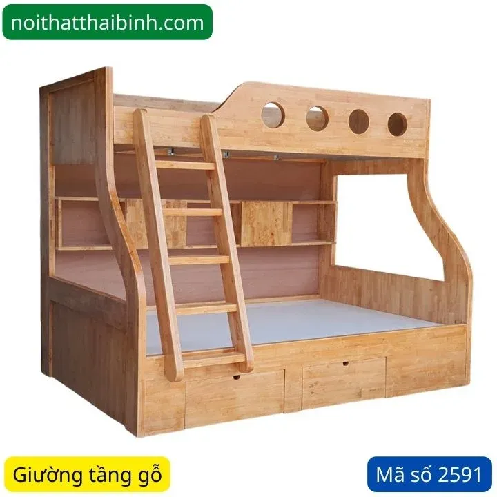 Nơi bán giường tầng gỗ 1 2m
