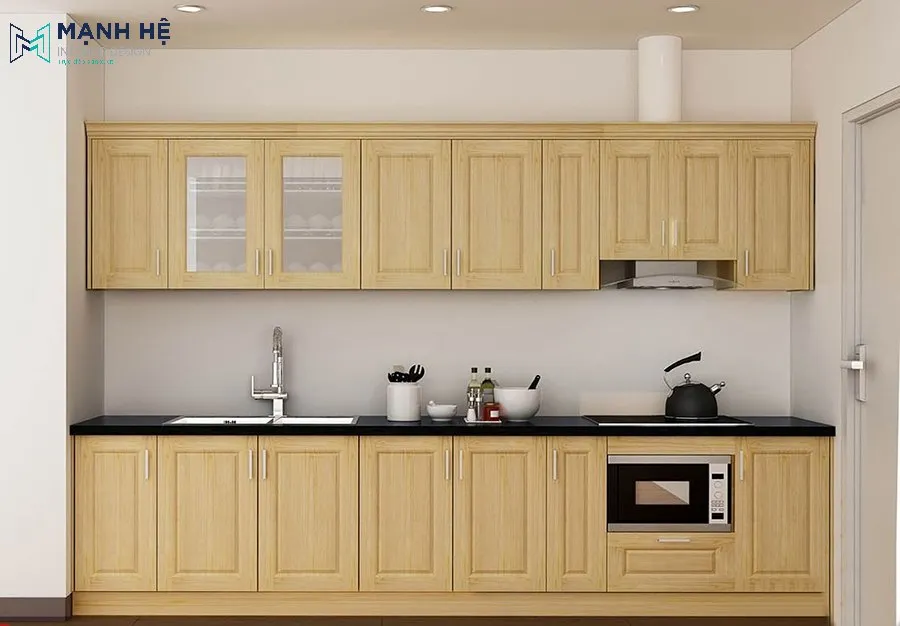 Tủ bếp gỗ sồi tự nhiên