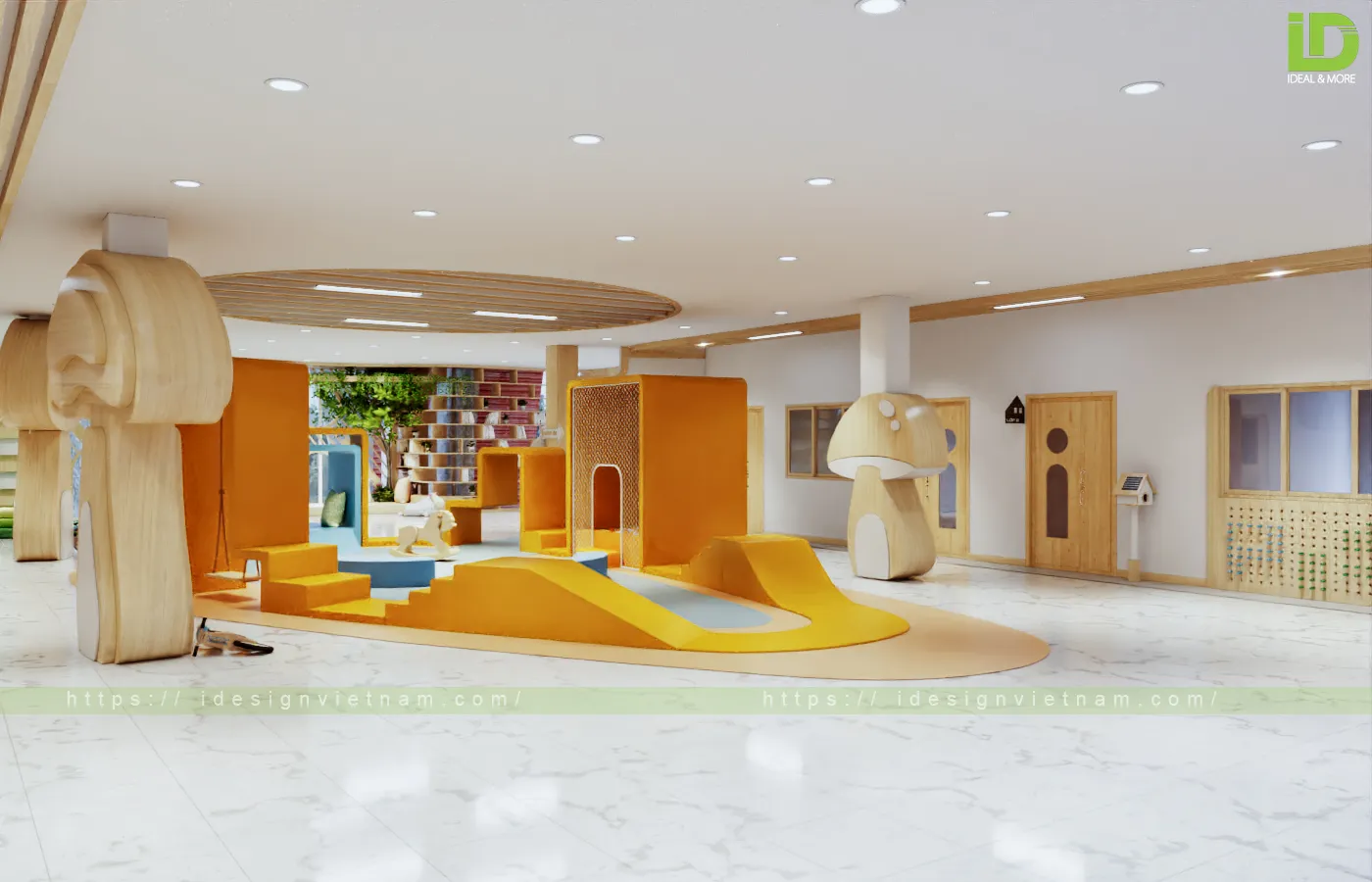 Trang trí góc thư viện mầm non - Xây dựng góc thư viện của bé | IDESIGN