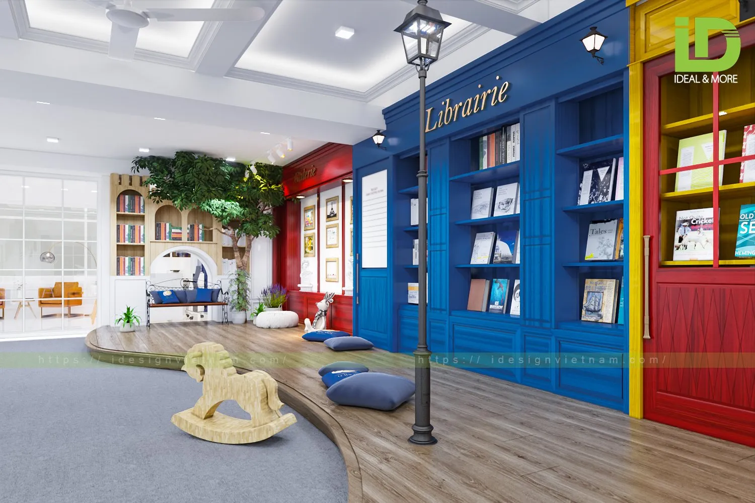 Trang trí góc thư viện mầm non - Xây dựng góc thư viện của bé | IDESIGN